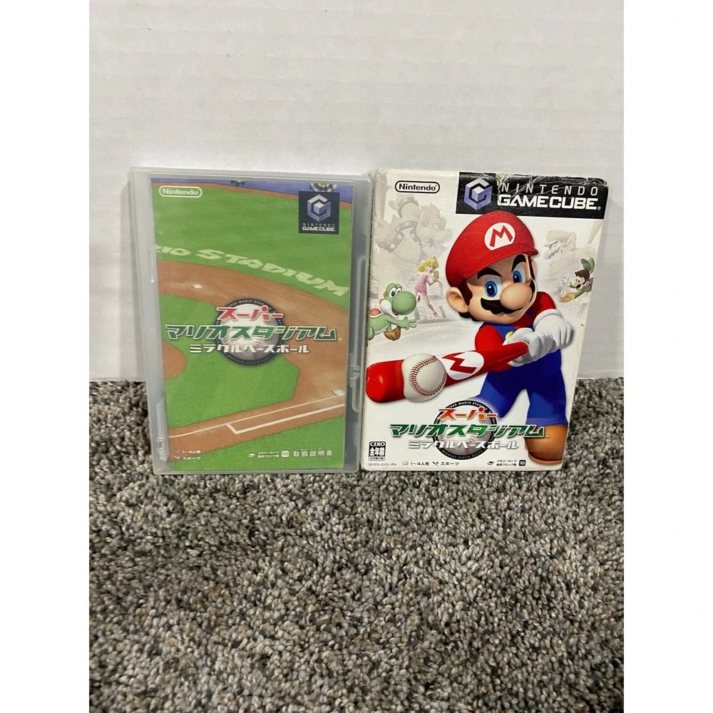 Nintendo Super Mario Stadium Miracle Baseball GameCube Japan Import Good Used